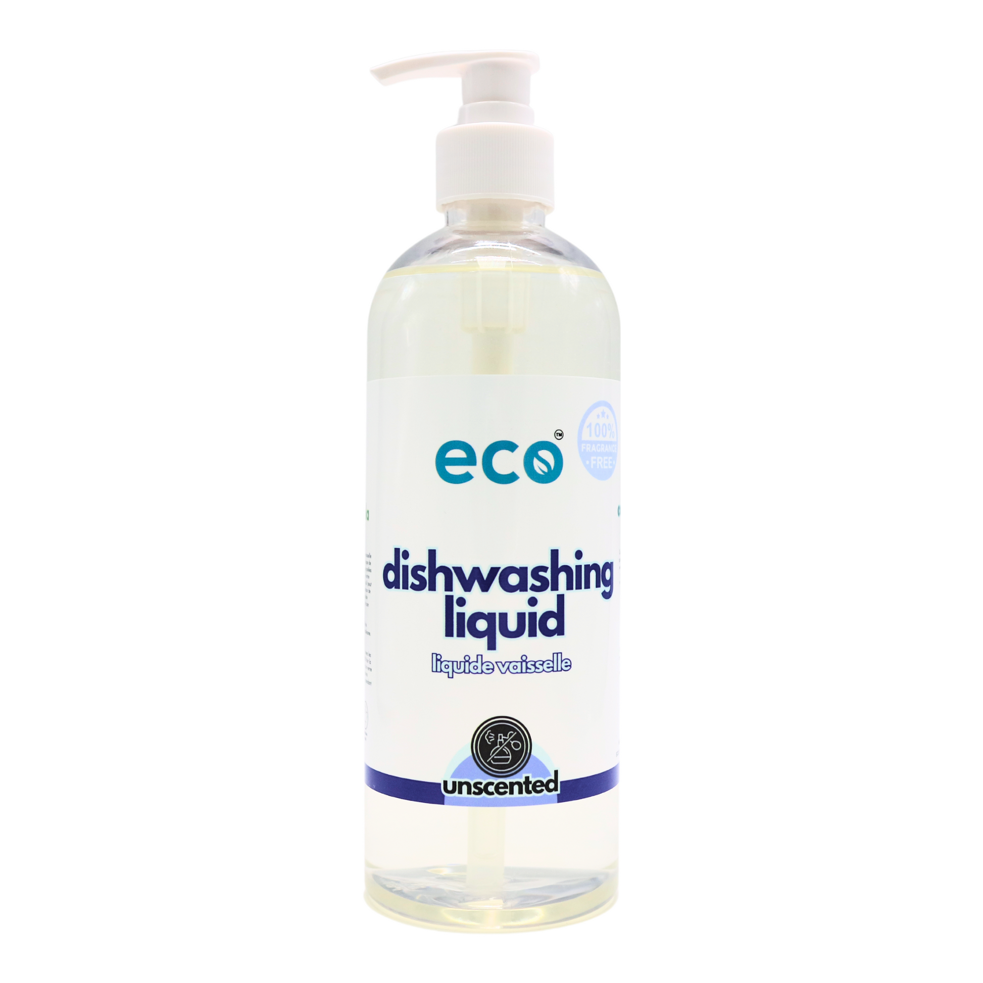 Eco dish soap unscented in a 500ml ready-to-use bottle for wholesale, ideal for eco-friendly retailers.