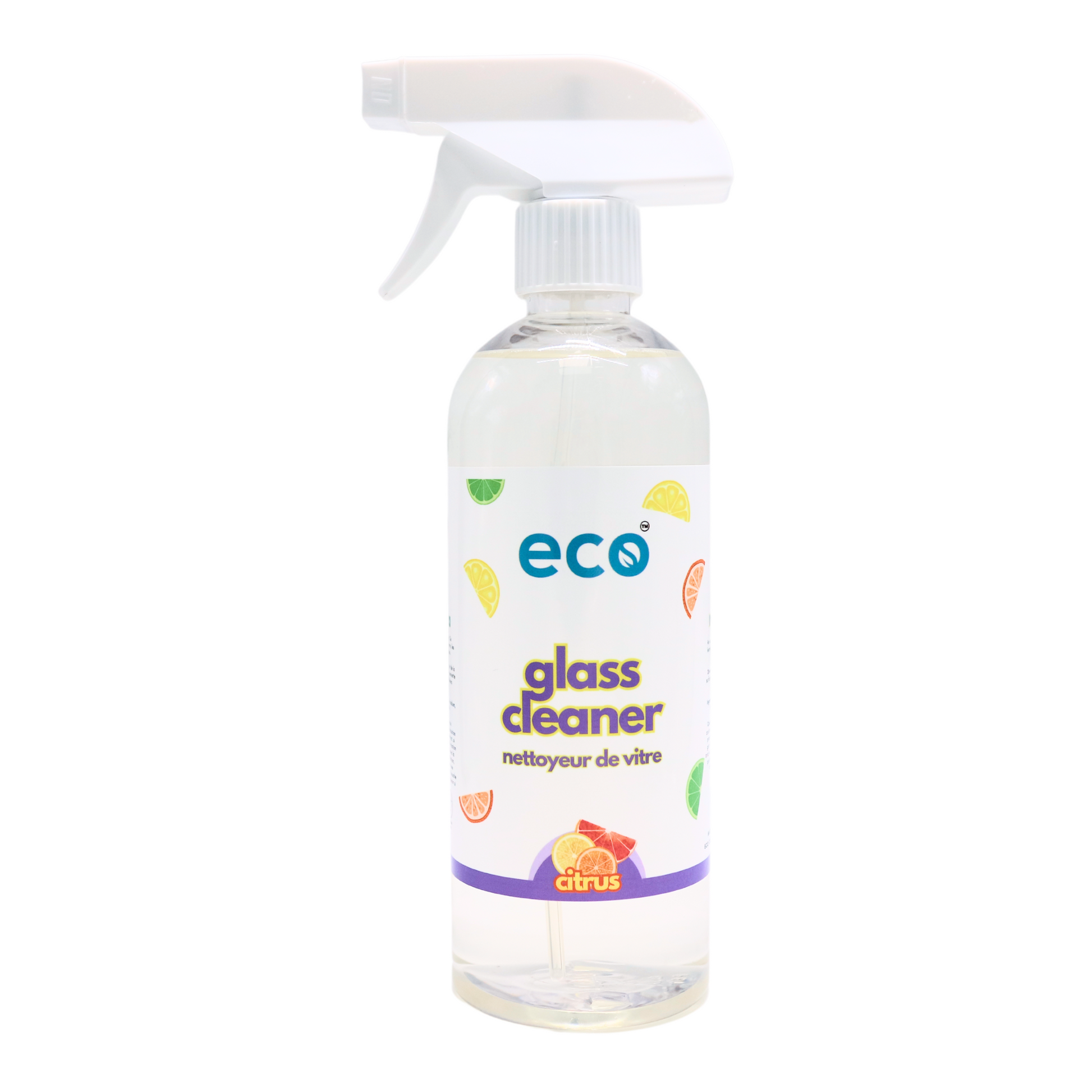 Eco glass cleaner in a 500ml ready-to-use bottle for wholesale, ideal for eco-friendly retailers.