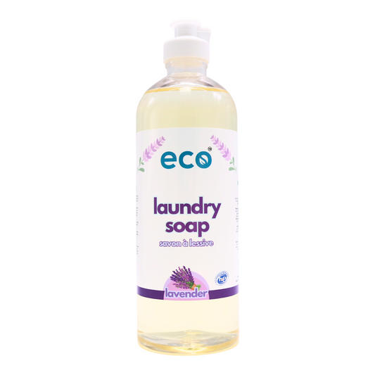 Eco laundry detergent lavender in a 500ml ready-to-use bottle for wholesale, ideal for eco-friendly retailers.