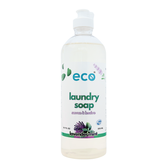 Eco Company laundry detergent lavender mint in a 500ml ready-to-use bottle for wholesale, ideal for eco-friendly retailers.