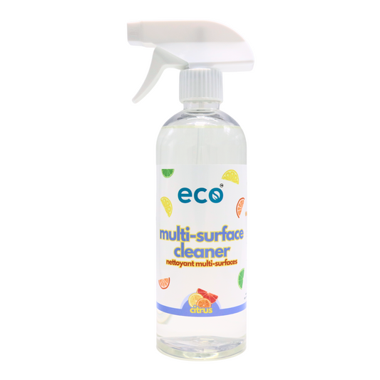 Eco multi surface cleaner in a 500ml ready-to-use bottle for wholesale, ideal for eco-friendly retailers.