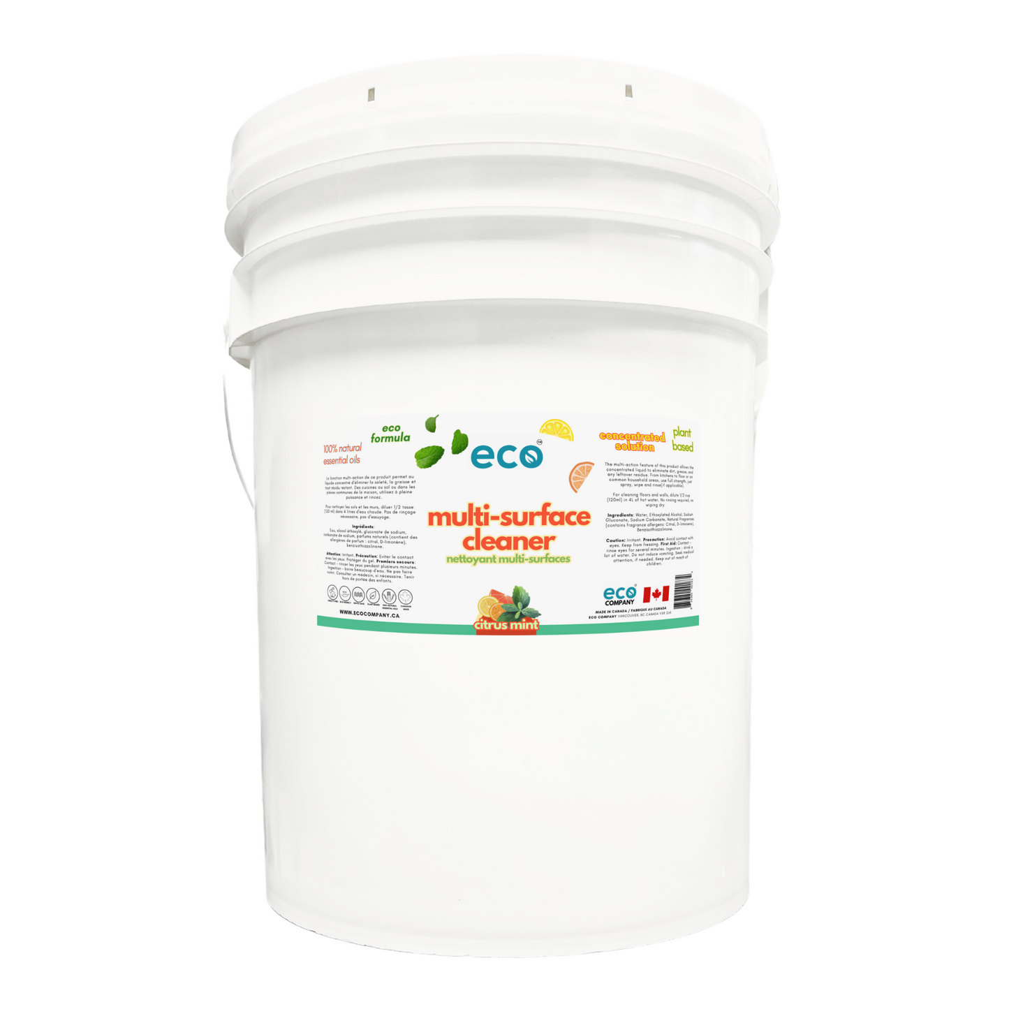 Eco-friendly multi surface cleaner in a 5 gallon carboy for wholesale, ideal for soap refilleries, zero waste shops, and refill shops.