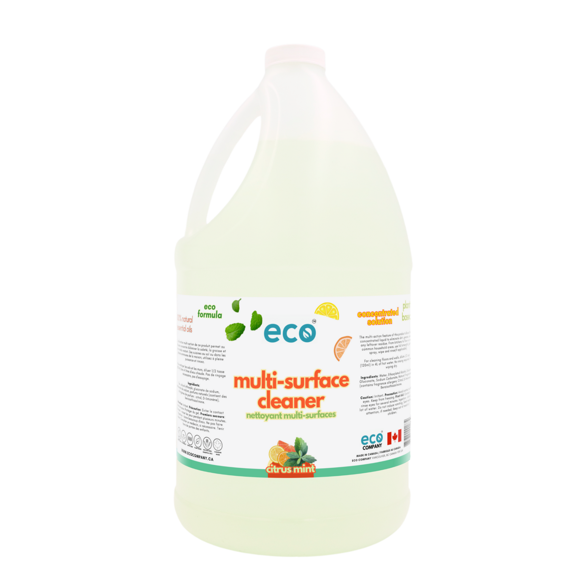 Eco multi surface cleaner in a 20 liter pail for wholesale, ideal for soap refilleries, zero waste stores, and refill stores.